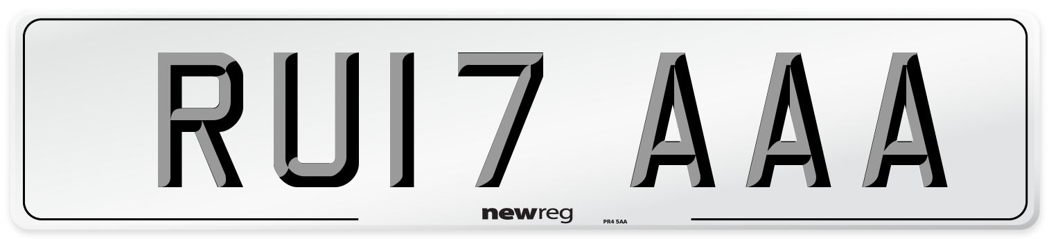 RU17 AAA Number Plate from New Reg